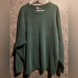 Polo by Ralph Lauren Men's Vintage Green Sweatshirt
